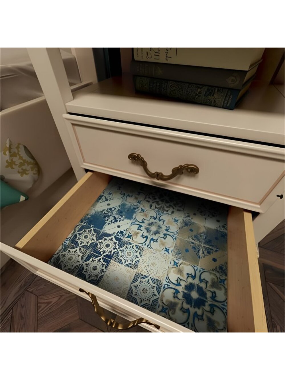 Kitchen Wallpaper Peel and Stick Wallpaper 17.7"x118"Vintage Contact Paper